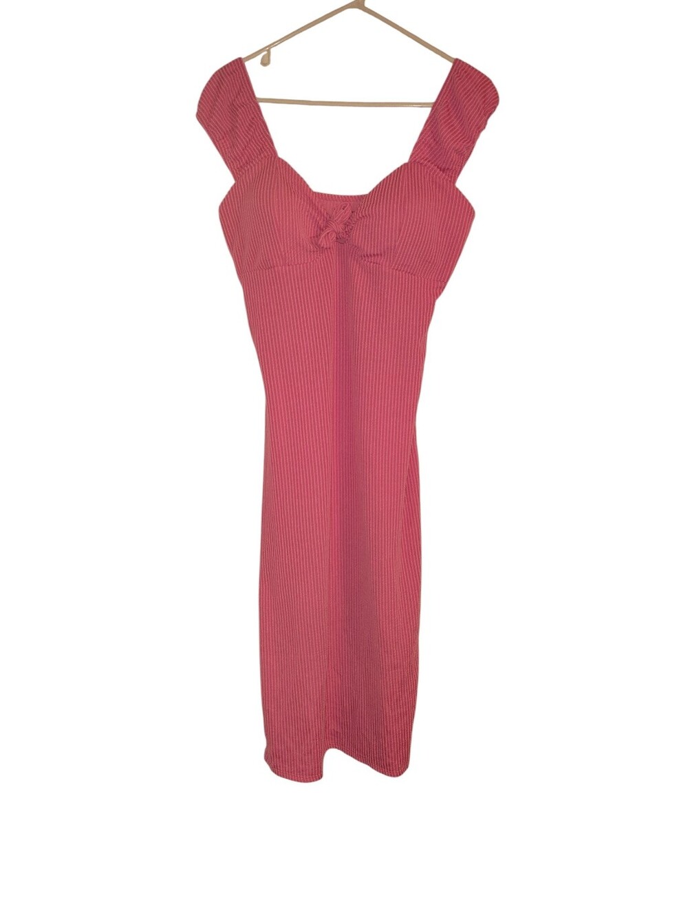 No Boundaries Pink Ribbed Knit Dress